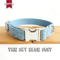 Collar ajustable de adiestramiento para perros cómodo cielo azul