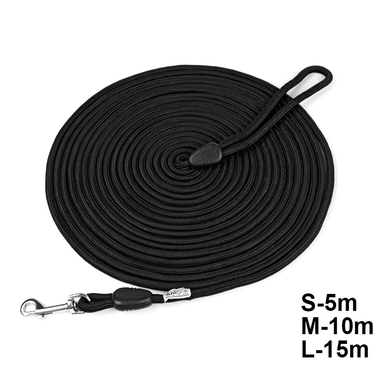 Correa de nailon fuerte para perros medianos y grandes, cuerda redonda de seguimiento largo para entrenamiento de mascotas al aire libre, 5m, 10m, 15m - imagen 2