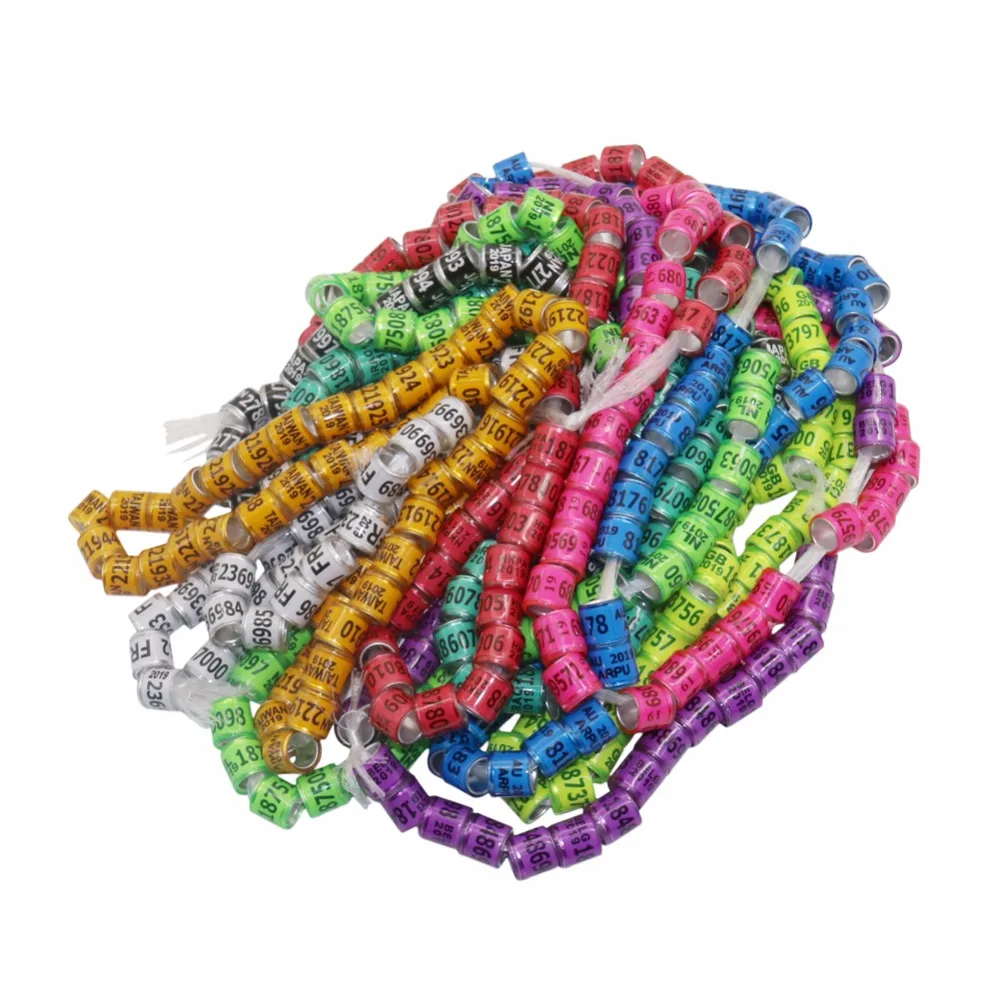 Anillo de pie de paloma personalizado del comprador "Año + Código de país + Número" 10 colores para elegir Anillo de pie de pájaro - imagen 4