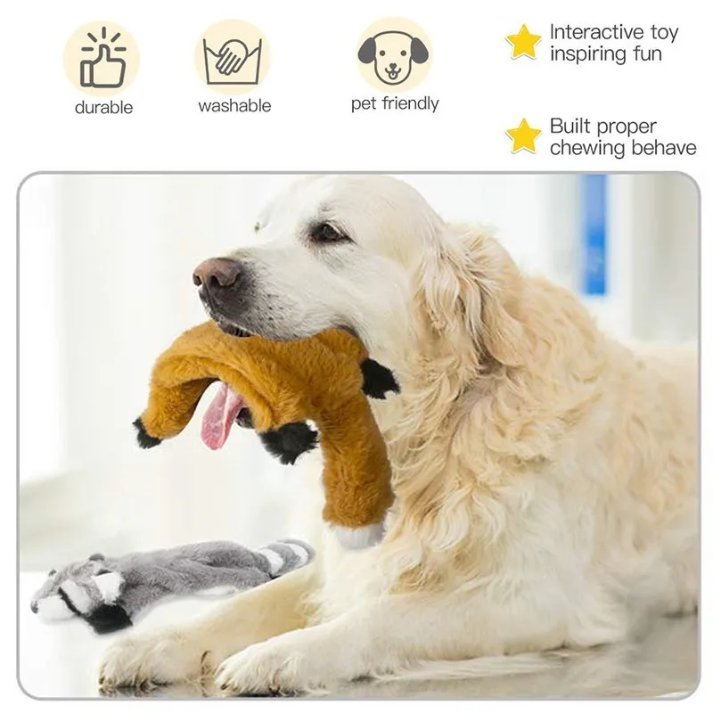 Benepaw-juguete interactivo de peluche para perro, juguete chirriante duradero sin relleno, seguro para mascotas, juguetes para perros medianos y grandes, lavable a máquina - imagen 2