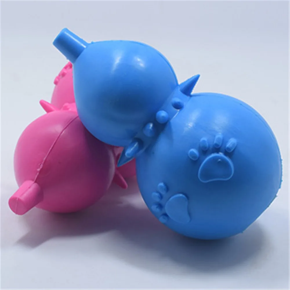 Bolas de calabaza de goma interactivas para mascotas, juguetes para masticar, dientes, limpieza de dientes, comida, perro, gato, cachorro - imagen 2