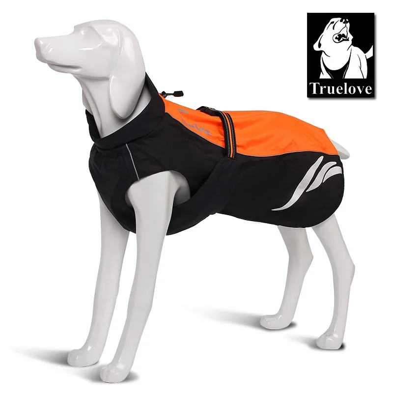 Truelove-abrigo impermeable con rayas reflectantes para perros, chaleco para caminar al aire libre, impermeable para perros, chaqueta de nailon para mascotas para todas las razas en stock
