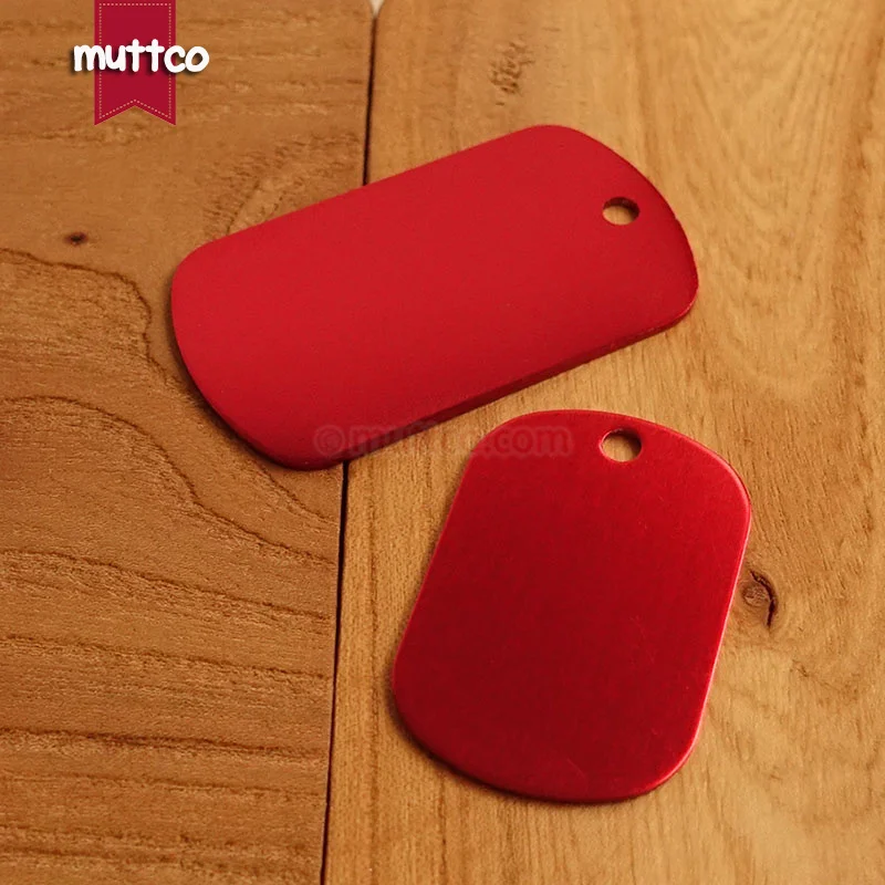 20 unids/lote etiqueta de nombre de perro y gato grabada con láser de metal en blanco de doble cara etiqueta de identificación de perro de aduana militar 10 colores DIT-027 - imagen 5