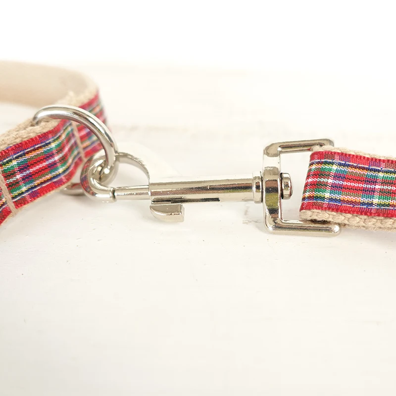 MUTTCO Collares de perro grabados con nombre personalizado al por menor Collar de estilo británico COLLAR de perro a cuadros THE SCOTLAND 5 tamaños UDC012 - imagen 4