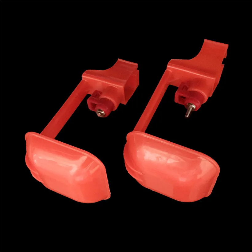 Taza para beber pollo, bebedero de pipas cuadradas, alimentador de animales, gallo, agua, rojo, alimentación de aves de corral, 22x22mm, 50 unidades - imagen 4