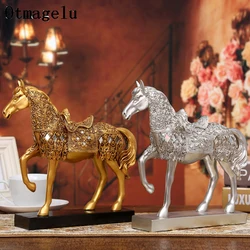 Figuras decorativas de caballo de guerra antiguo - regalo vintage