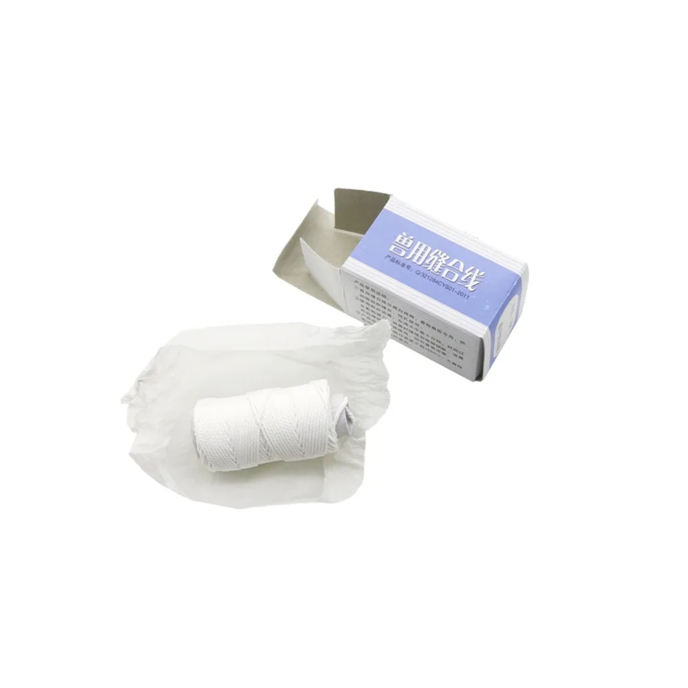 Hilo de sutura veterinaria de 1 volúmenes, aguja de sutura quirúrgica de haz especial veterinario, línea de sutura quirúrgica para animales de compañía y cerdo - imagen 3