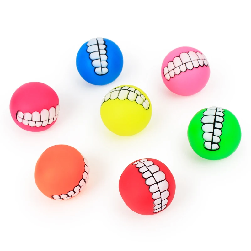 Bola de juguete de silicona para mascotas, soporte para masticar, Limpieza de dientes, juguetes chirriantes, entrenamiento de cachorros, suministros interactivos para mascotas, divertido - imagen 4