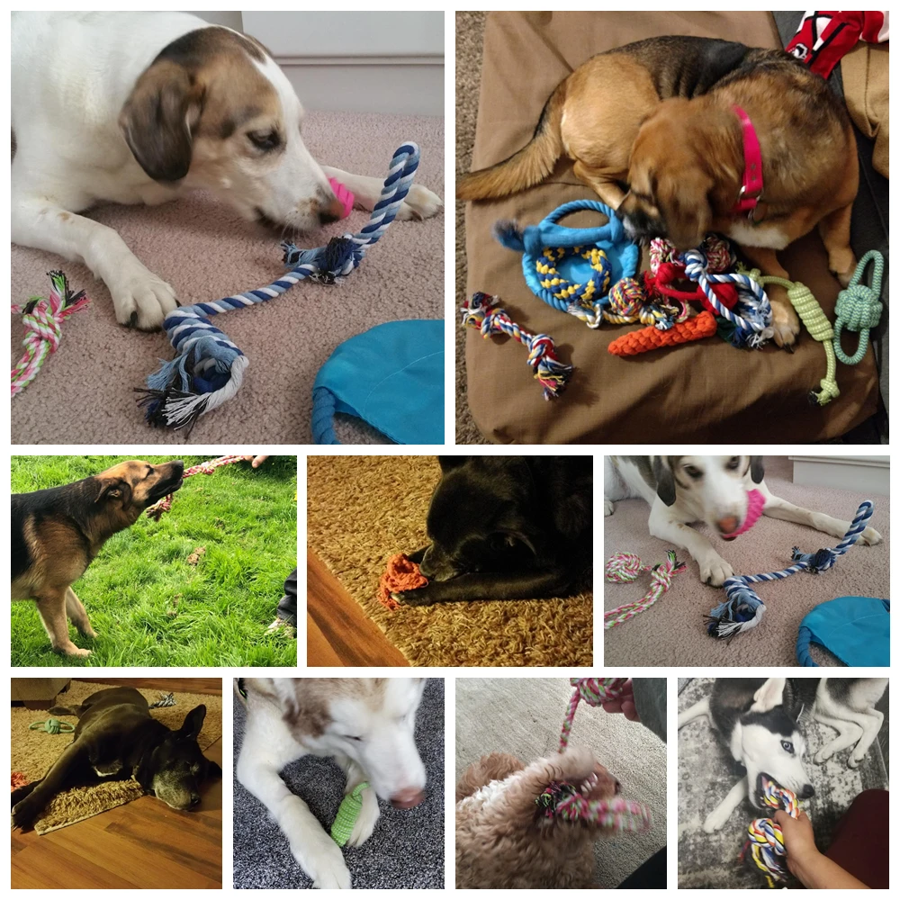 12Pcs Large Dog Toy Sets Chew Rope Toys for Dog Chewing Toys for Dog Outdoor Teeth Clean Toy for Big Dogs Juguete para Perros - imagen 5