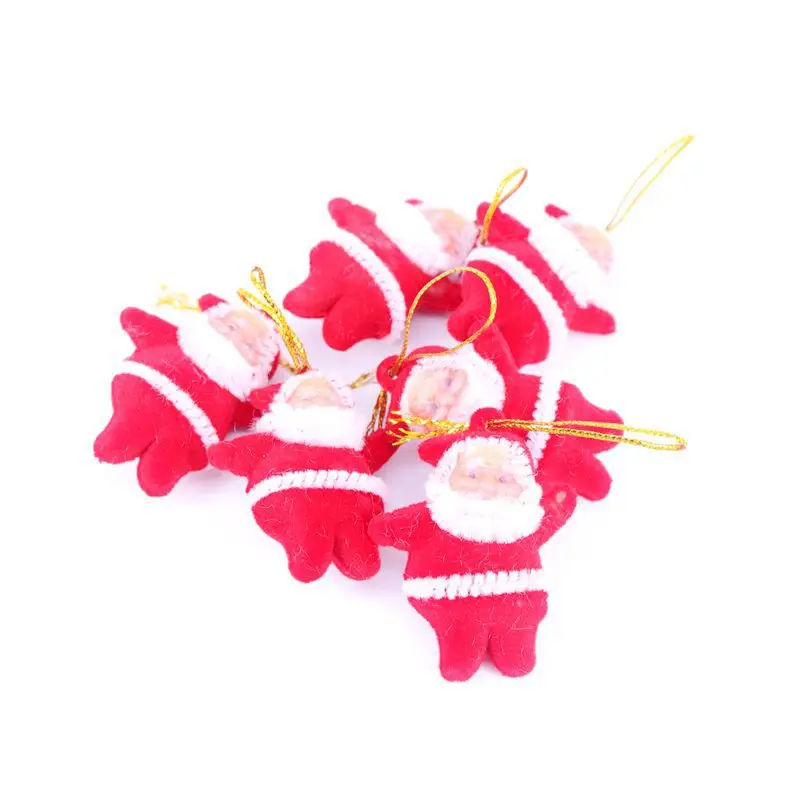 Mini colgante de Papá Noel para decoración de árbol de Navidad, adornos colgantes de muñeca para fiesta en casa, regalo de Año Nuevo, 1 unidad - imagen 5