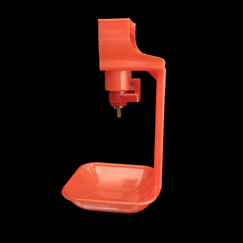 Taza para beber pollo, bebedero de pipas cuadradas, alimentador de animales, gallo, agua, rojo, alimentación de aves de corral, 22x22mm, 50 unidades - imagen 5