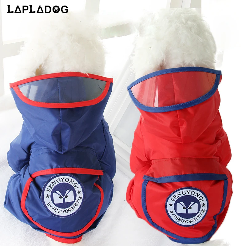 LAPLADOG-chubasquero para perros pequeños, medianos y grandes, ropa impermeable para cachorros, Mono para mascotas de talla XS-XXL, Color azul y rojo, de verano, ZL347 - imagen 2