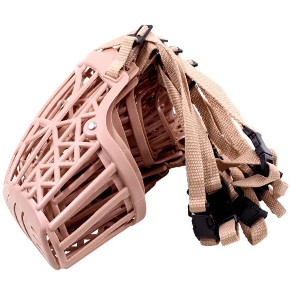 Bozal de seguridad para perros, máscara transpirable de malla antiladridos, ajustable, antimordedura