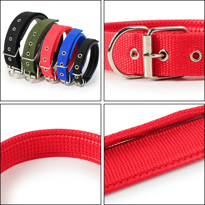 Collar ajustable de nailon para perros pequeños y grandes, collares resistentes para cachorros y perros grandes, productos Pitbull Pug para mascotas Honden Halsband - imagen 5