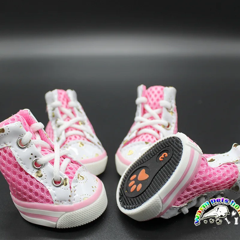 Zapatillas deportivas para perros, gatos, Chihuahua, Bulldog Francés, tenis para cachorros, botines para perros York, color rosa y azul, proveedores de mascotas - imagen 5