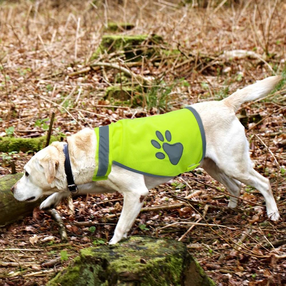 Chaleco reflectante para perros, ropa de alta visibilidad, chalecos de seguridad para perros pequeños y grandes, arnés para senderismo al aire libre, caminar con pata - imagen 5
