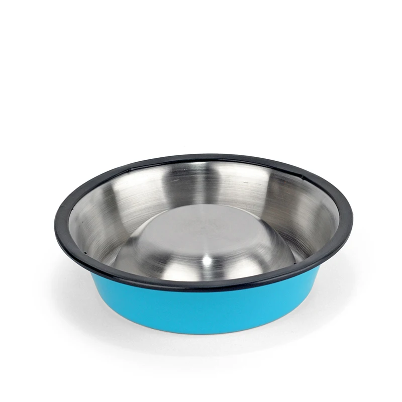 1pc Pet Dog Bowls Stainless Steel Blue/Pink/Green Pet Food Water Drink Dishes Feeder For Cat Puppy Dogs S/M/L - imagen 4