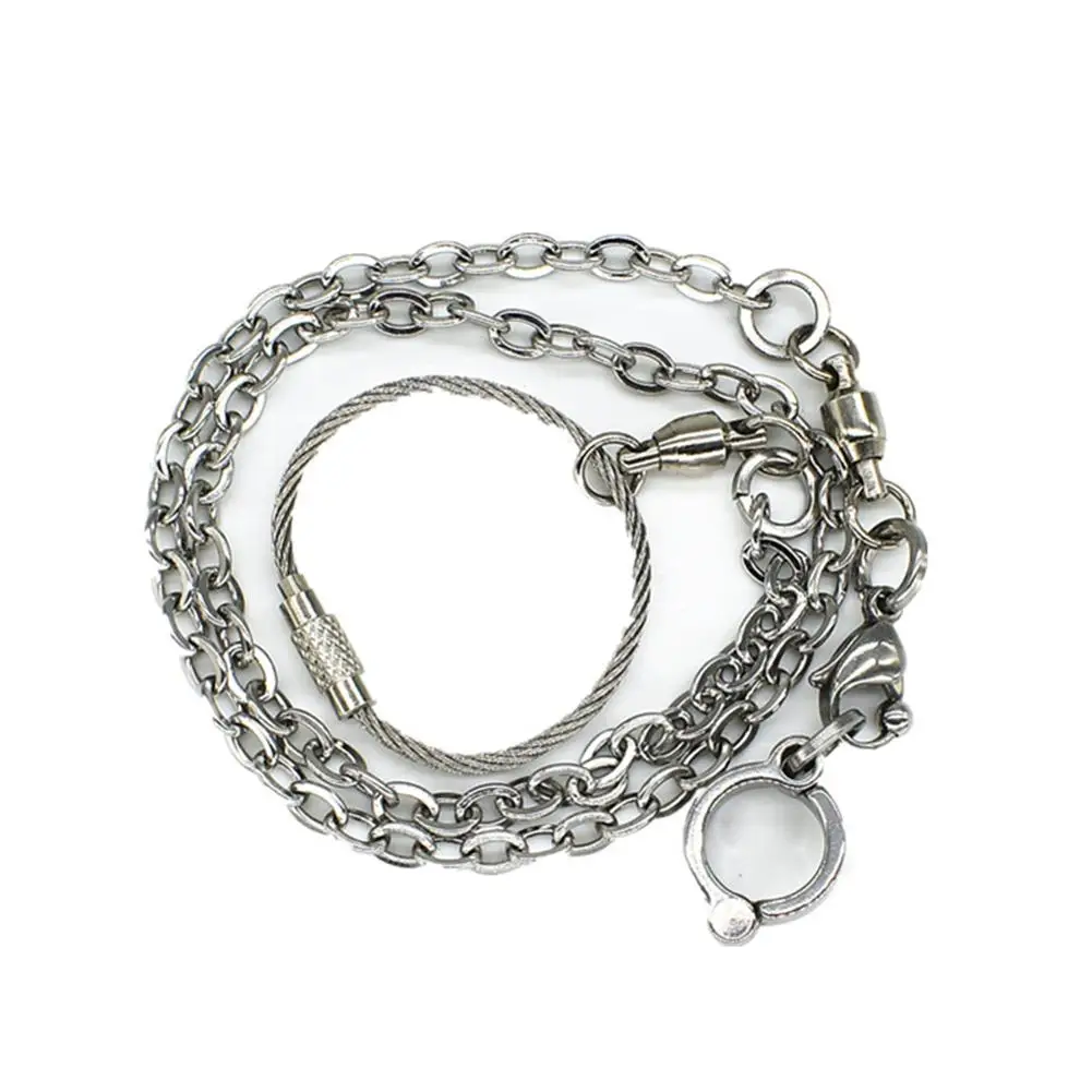 Cadena de pie de loro y pájaro, anillo de tobillo de acero inoxidable, cadena de entrenamiento volador al aire libre para tobillera de soporte de pájaro, periquito y cacatúa - imagen 3