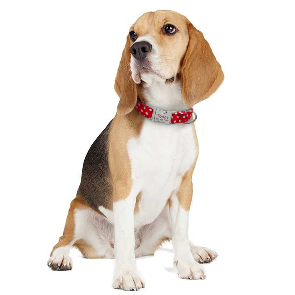Collar de nailon personalizado para perro, accesorio para mascotas pequeñas, medianas y grandes, Pitbull, rojo, azul y negro - imagen 5