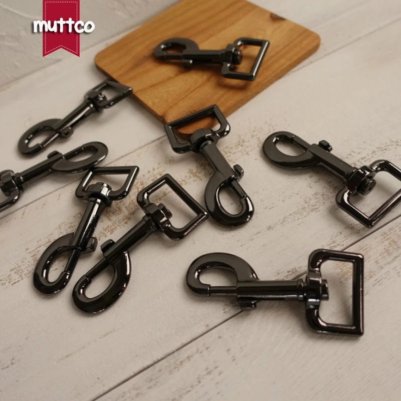 Pistola ecológica negra de 2,5 cm, cierre giratorio de metal, garras de langosta, Hardware, clip de perro, hebilla, correa, accesorios de metal, PK-25B - imagen 3