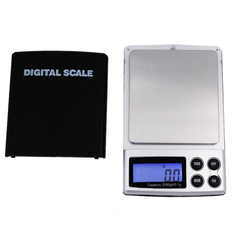 Báscula Digital de 2000g y 0,1g, Mini balanza eléctrica de bolsillo, báscula de gramos para joyería con retroiluminación, 40% de descuento - imagen 5
