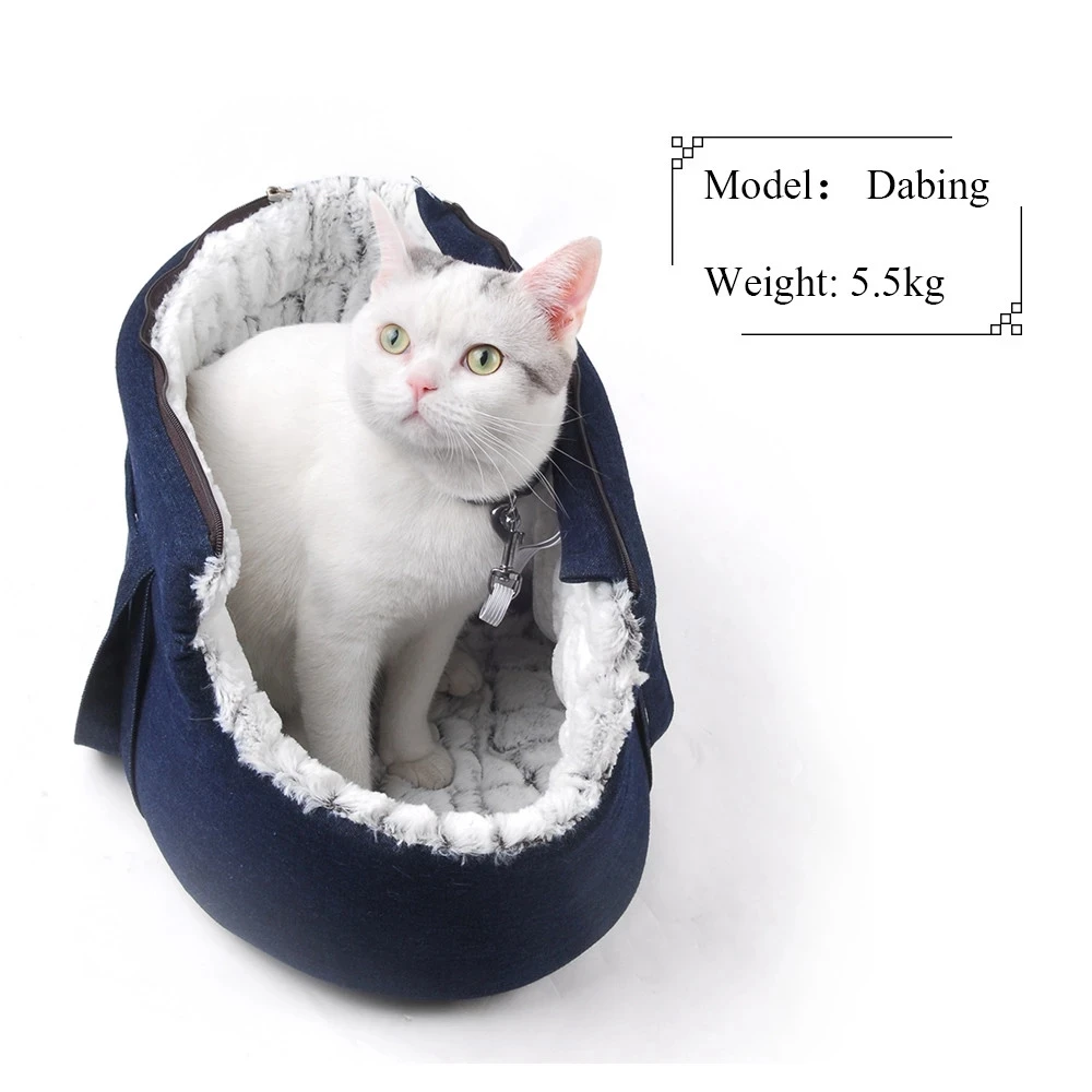 Haustiere Träger für Katzen Tragetasche für Katzen Hund Rucksack Panier Handtasche Reise Kleine Tasche Plüsch Welpen Bett Haustier Produkte Gatos - imagen 2