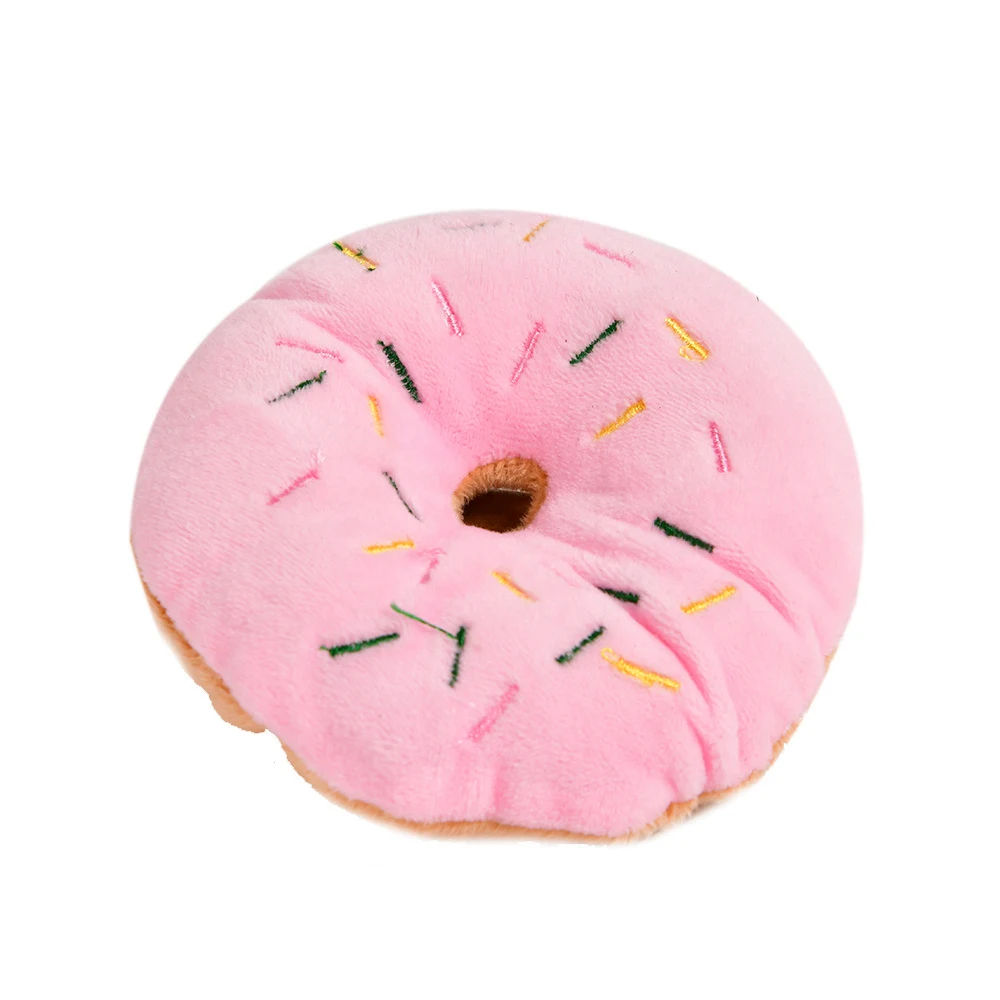 สัตว์เลี้ยง Chew Cotton Donut เล่นของเล่นน่ารักสัตว์เลี้ยงสุนัขขนาดเล็กลูกสุนัข Tugging เคี้ยว Squeaker Quack เสียงของเล่นสุนัขเคี้ยว donut ของเล่น Pug - imagen 5