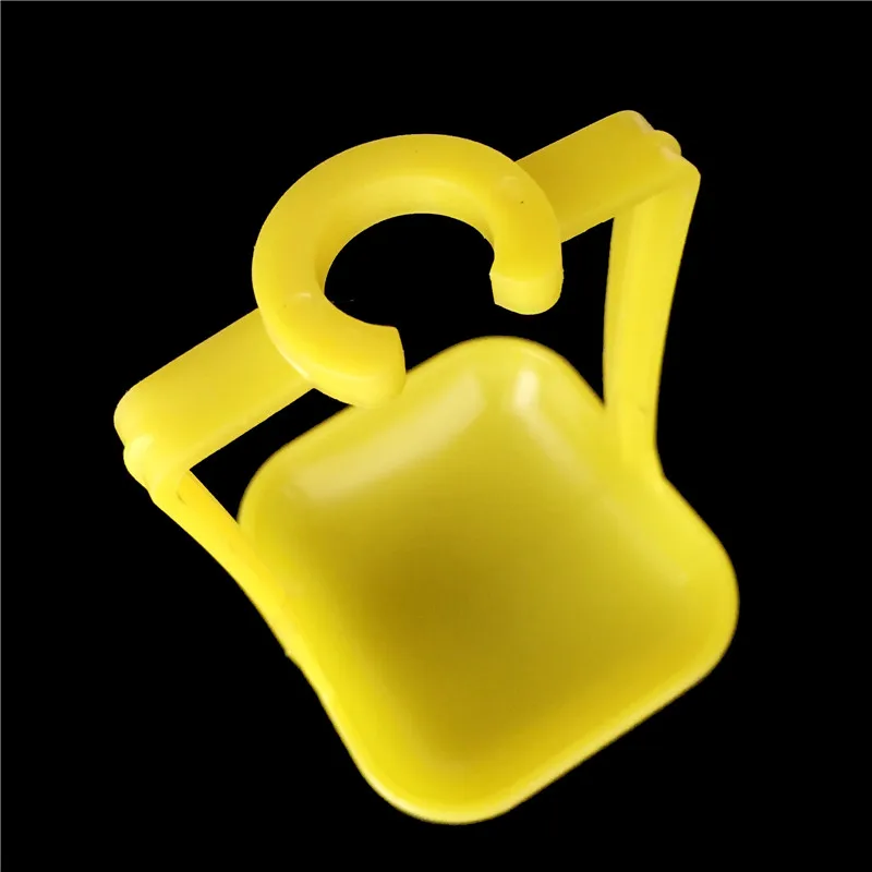 Cuenco colgante de 18 mm para beber aves y codorniz, recipiente amarillo para beber, alimentador, herramientas, 10 Uds. - imagen 3
