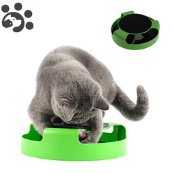 Juguete interactivo con ratón giratorio para gatos y perros pequeños