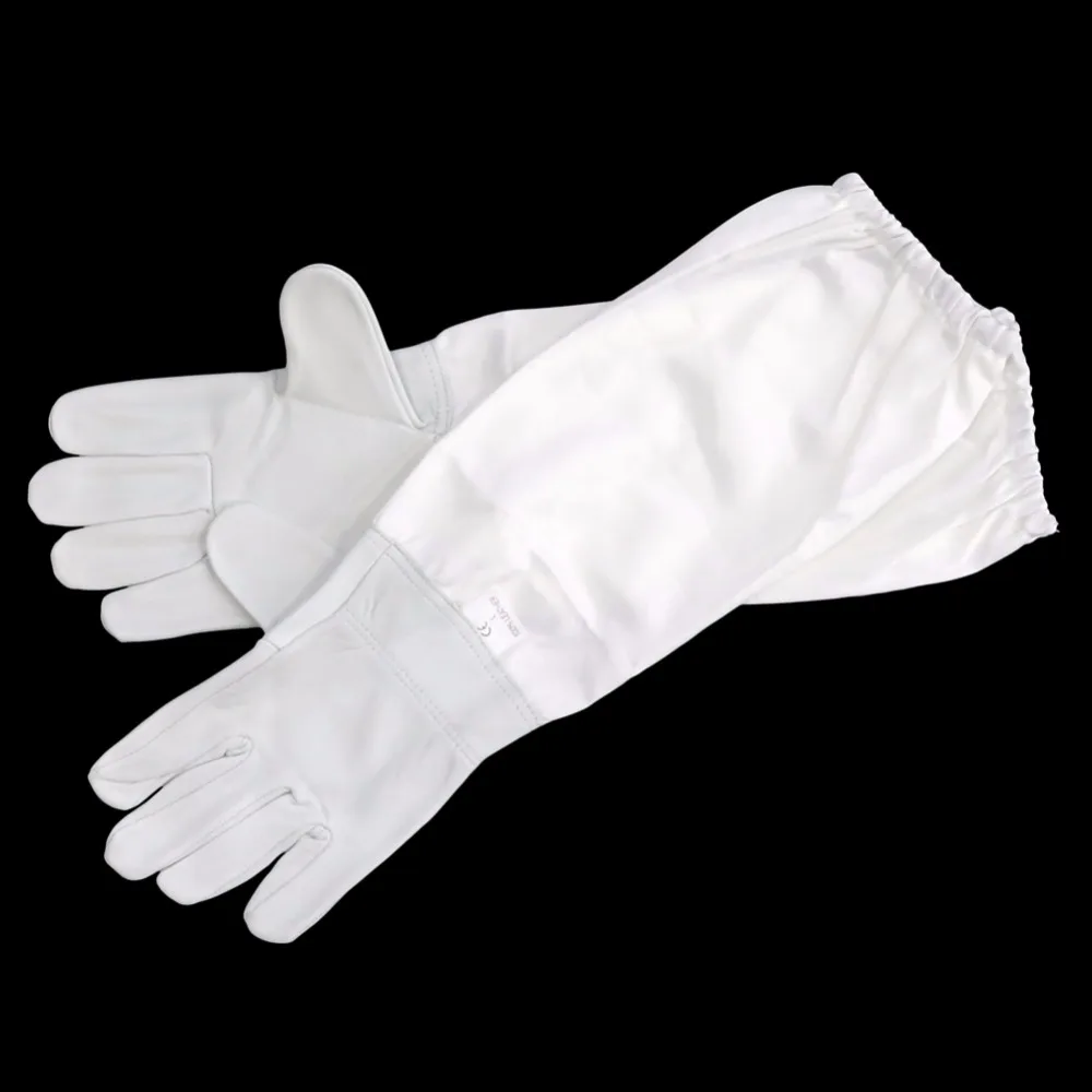 FB Guantes de apicultura Piel de oveja + material transpirable Herramientas para abejas Modelo universal Guantes de lona Venderamos cuchillo de miel cortado