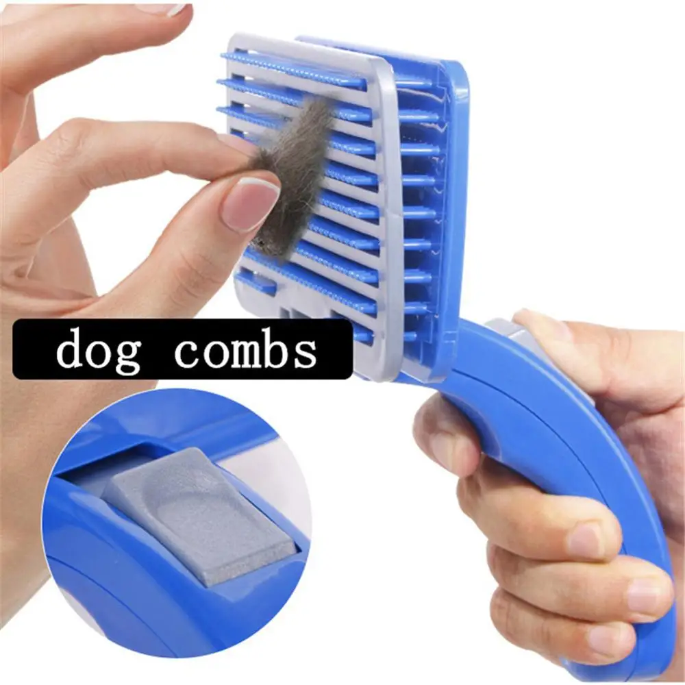 Kemisidi Plastic Dog Pet brush Combs Grooming Brush Pet Grooming Tool Cat Bath Cat cleaning Supplies Pet Brushes Cat combs - imagen 4