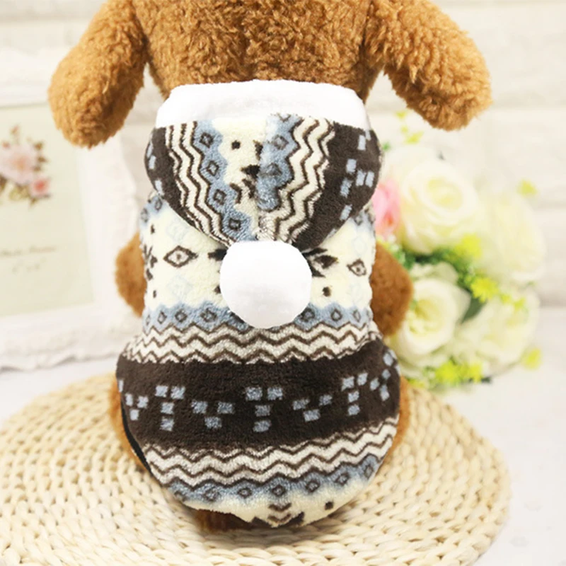 XS-2XL Otoño Invierno ropa cálida para perros chaqueta para cachorros abrigo mono suave para perros camisas suéter para cachorros disfraz Parka para mascotas - imagen 4