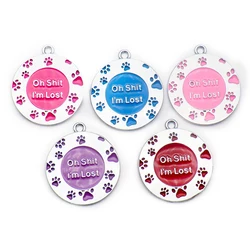 Placa identificativa para collar de perro y gato nombre personalizable