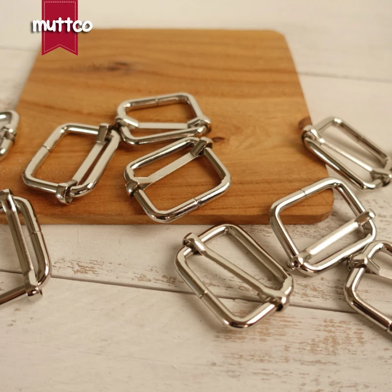 (metal buckle+adjust buckle+D ring) DIY Dog Collar Silver 2.5cm diy emboitement zinc alloy customize LOGO personalized buckle - imagen 5