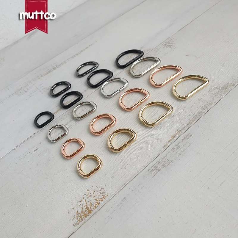 10 unids/lote DIY para Collar de perro 15,20,25,30mm costura de equipaje hecho a mano botón manual D anillo semi anillo hebilla Accesorios - imagen 5