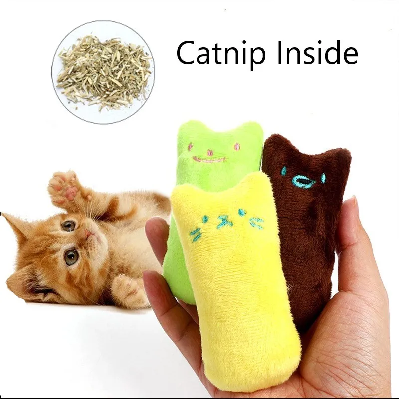 Juguetes de hierba gatera para moler dientes, divertido juguete interactivo de peluche para gatos, gatito para mascotas, juguete Vocal para masticar, garras, mordedura del pulgar, menta para gatos - imagen 5