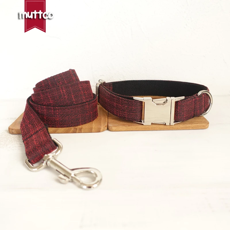 MUTTCO Collares personalizados para perros que venden collar atractivo Anti-pérdida THE RED SUIT collar de perro de diseño único 5 tamaños UDC006 - imagen 3