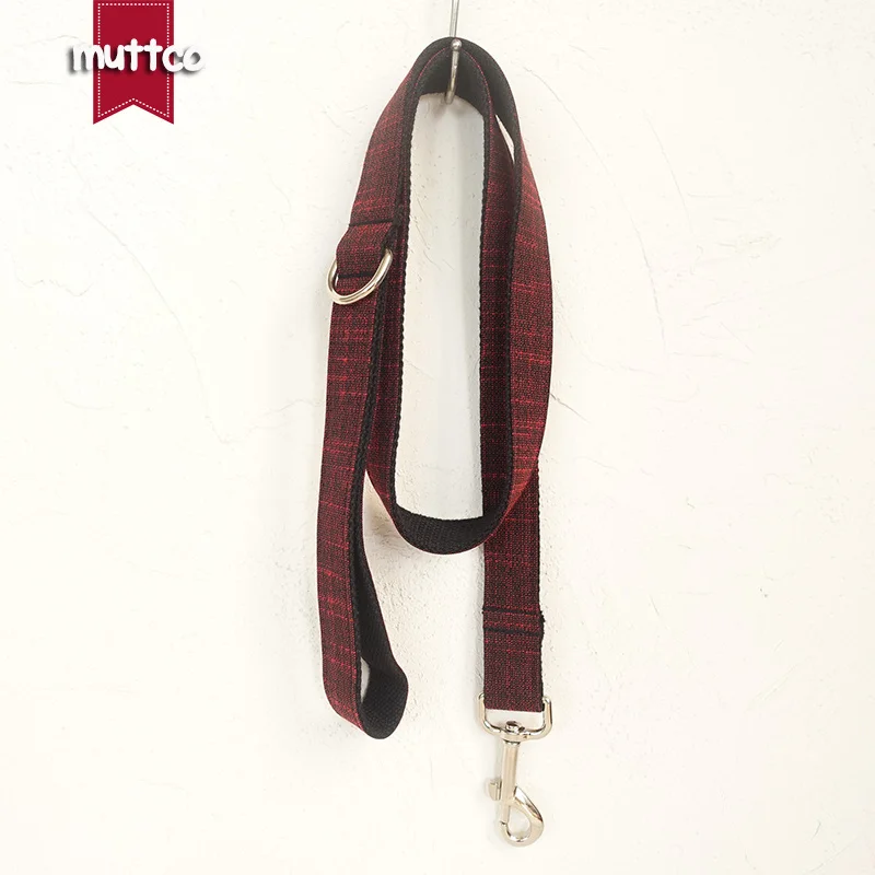 MUTTCO vende al por menor un bonito collar hecho a mano THE RED SUIT collar de perro de diseño único 5 tamaños UDC006 - imagen 3