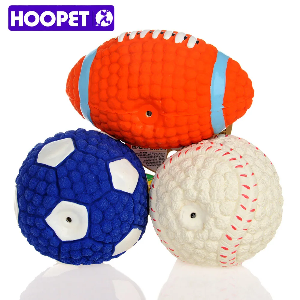 HOOPET-pelotas de juguete chirriantes para mascotas, juguetes interesantes para cachorros, tenis, fútbol, limpieza de dientes para perros - imagen 4