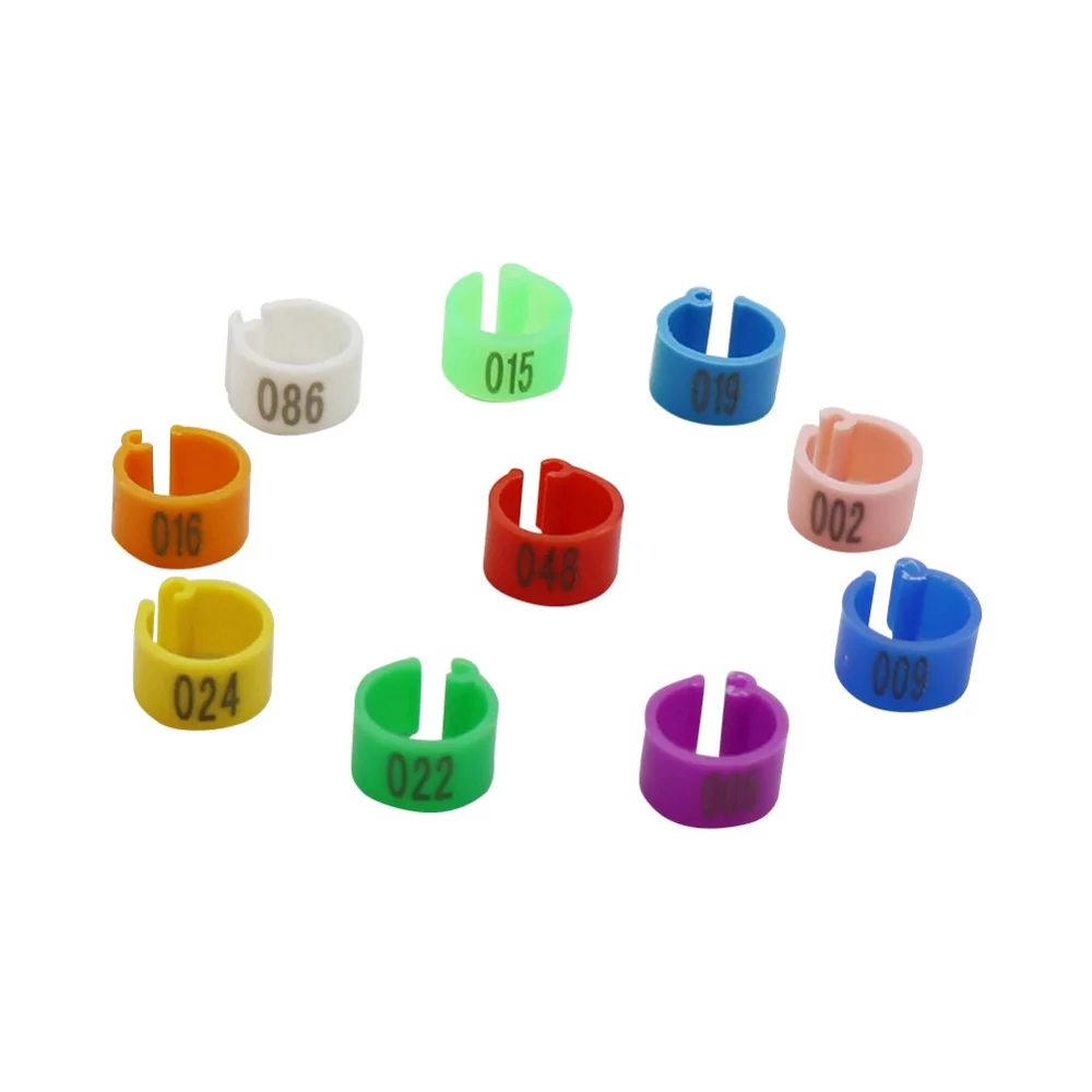 Anillo de Clip Digital para identificación de aves, herramienta de 8mm de diámetro interior, n. ° 001-1000, para pies de palomas, suministros para mascotas, 100 unidades - imagen 5