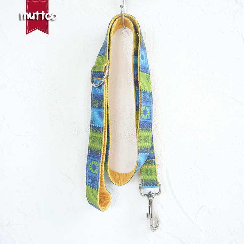 MUTTCO vende al por menor collar hecho a mano de alta calidad con pajarita THE FOLK YARAL collar para perro conjunto de correa 5 tamaños UDC024 - imagen 3