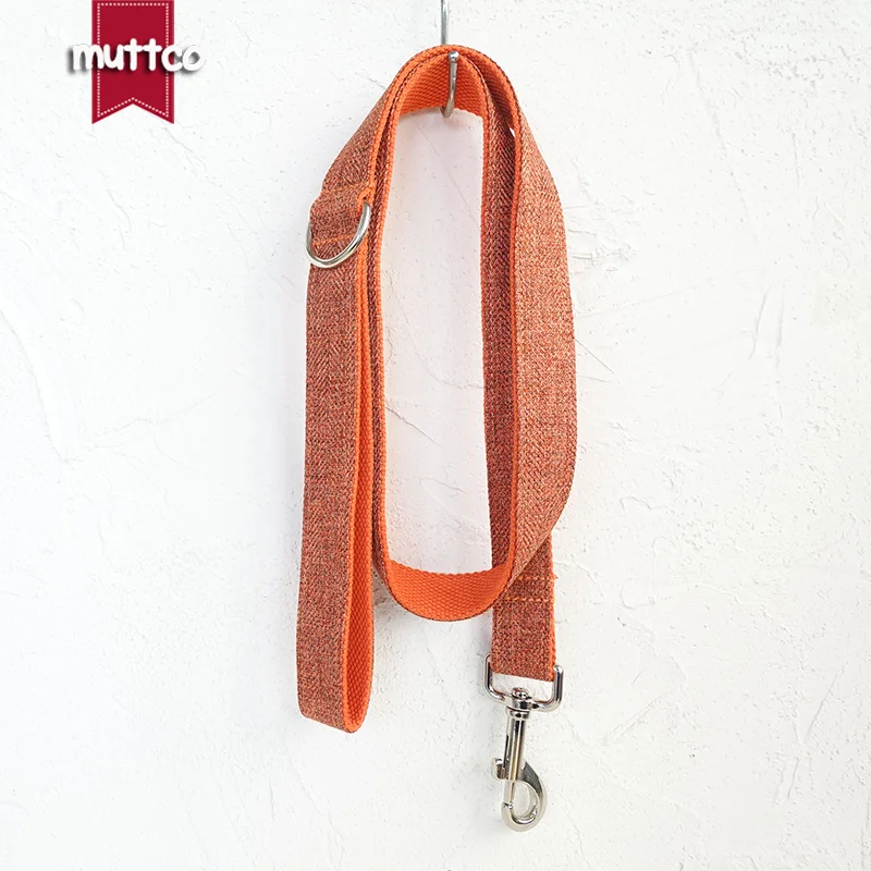 MUTTCO collar de cachorro hecho a mano EL traje naranja productos para mascotas de caballero collar de identificación personalizado para perros pequeños, medianos y grandes UDC069 - imagen 2