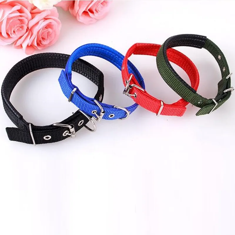 Collar de perro con correa de nailon ajustable para perros pequeños y grandes, accesorios para cachorros, Collar de cuero para perros, cuello de Husky Golden Retriever - imagen 4
