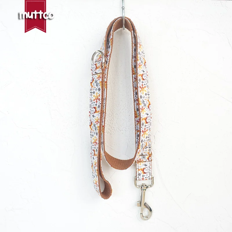 MUTTCO vende al por menor collar personalizado de alta calidad con diseño propio THE GOLDEN CHRISTMAS collares para perros ajustables correas 5 tamaños UDC061 - imagen 3