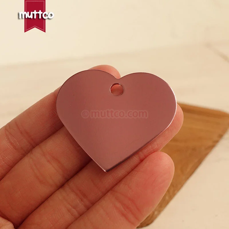 20 unids/lote simple etiqueta de identificación de mascota cargada personalizada nombre personalizado número móvil etiqueta de gato corazón amor etiqueta de identificación de perro 10 colores DIT-022 - imagen 3