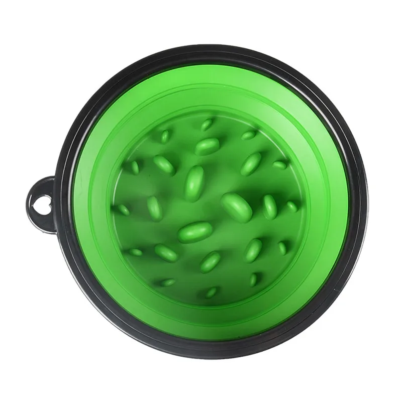 Cuenco de comida lenta plegable XLeiPet visto de perfil