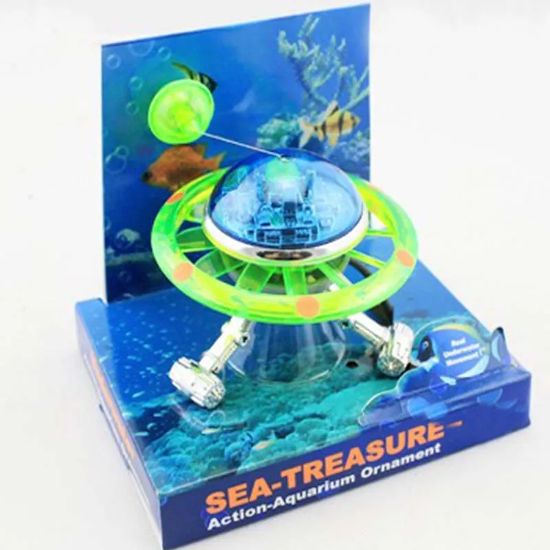 Estatua de acuario de OVNI suspendido, adornos decorativos de tanque de peces, fondo flotante, herramientas de paisaje de decoración de acuario - imagen 2
