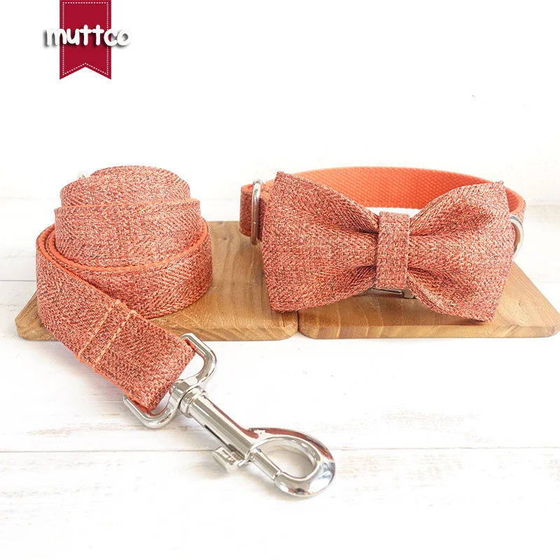 MUTTCO collar ajustable para cachorros THE ORANGE SUIT kirsite cuello para mascotas collar de identificación personalizado para perros pequeños, medianos y grandes UDC069 - imagen 5