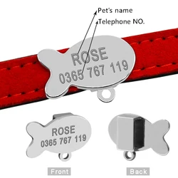 Placa identificativa con nombre grabado para perros y gatos pequeños