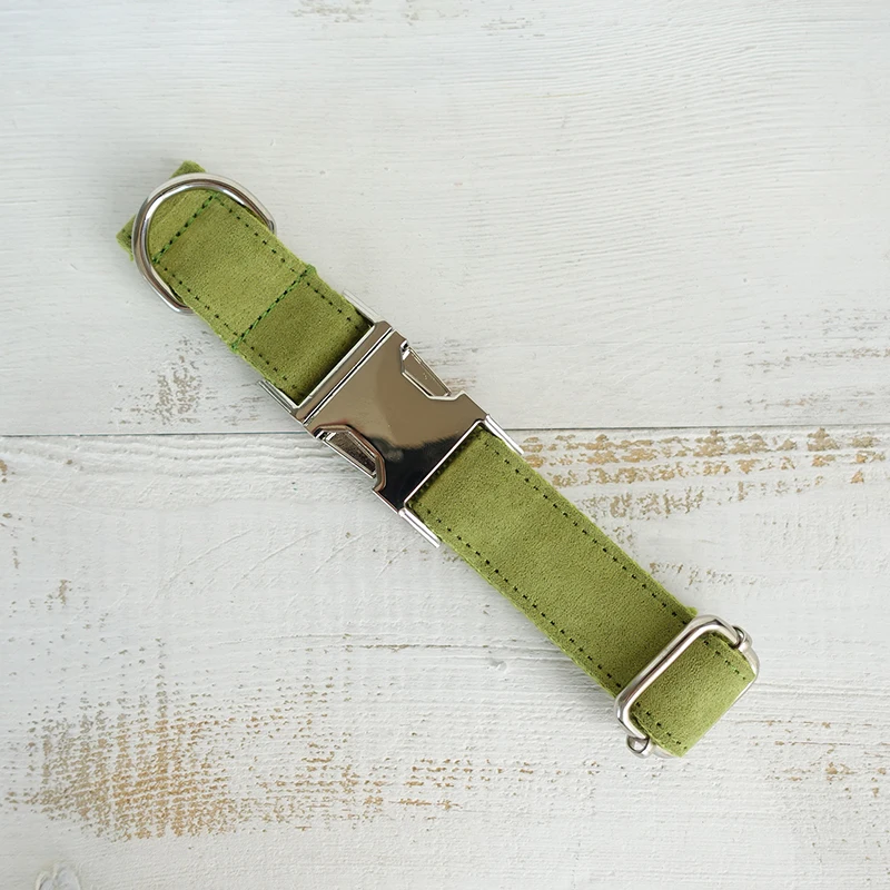 MUTTCO Collar de perro antipérdida de diseño propio al por menor personalizado THE CANDY GREEN collar o correa de perro de poliéster satinado y nailon 5 tamaños UDC030 - imagen 2